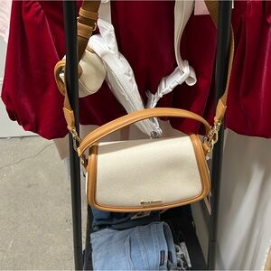 Lululemon Alternative Leather and Canvas Tan and Cream Bag